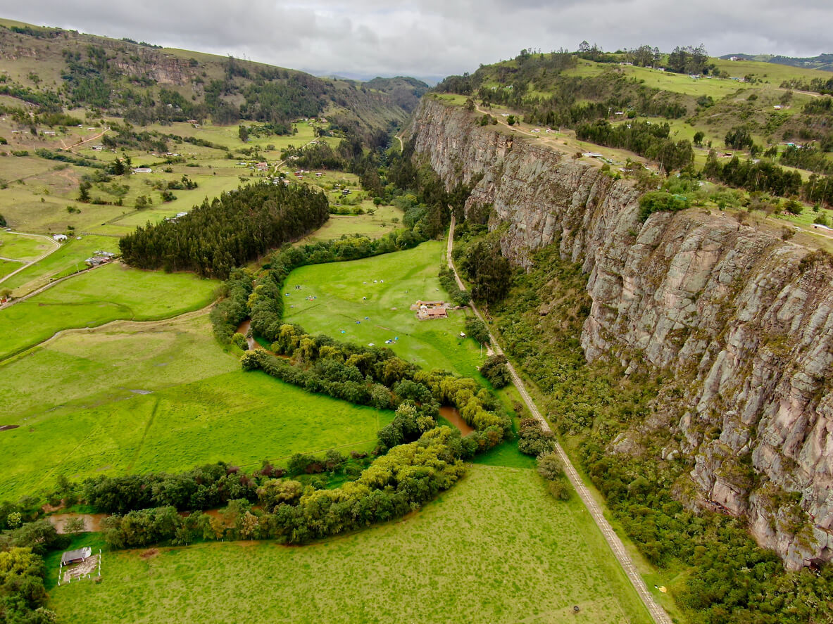 Escala en Suesca, Colombia