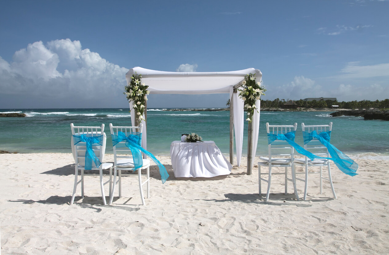 Preparación de boda en Riviera Maya