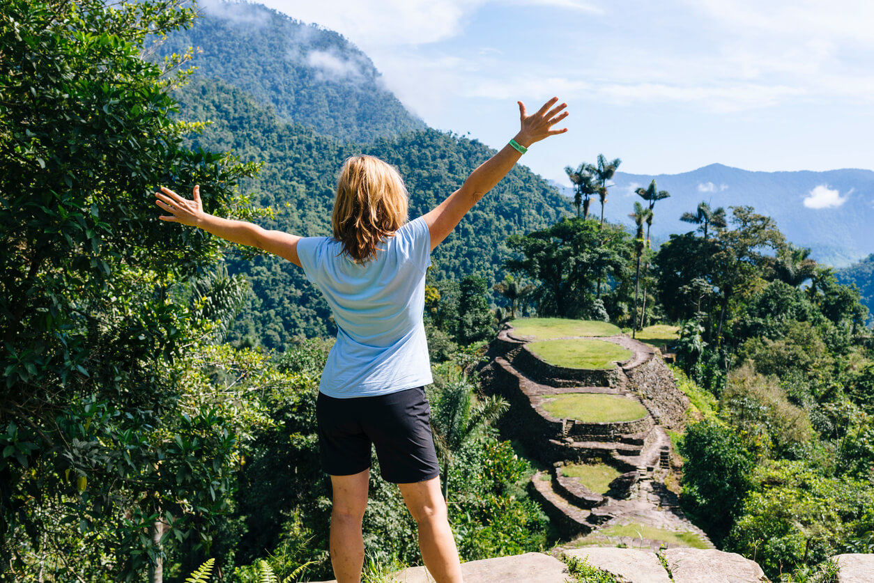 Restos arqueológicos de la Ciudad Perdida, cerca de Santa Marta.