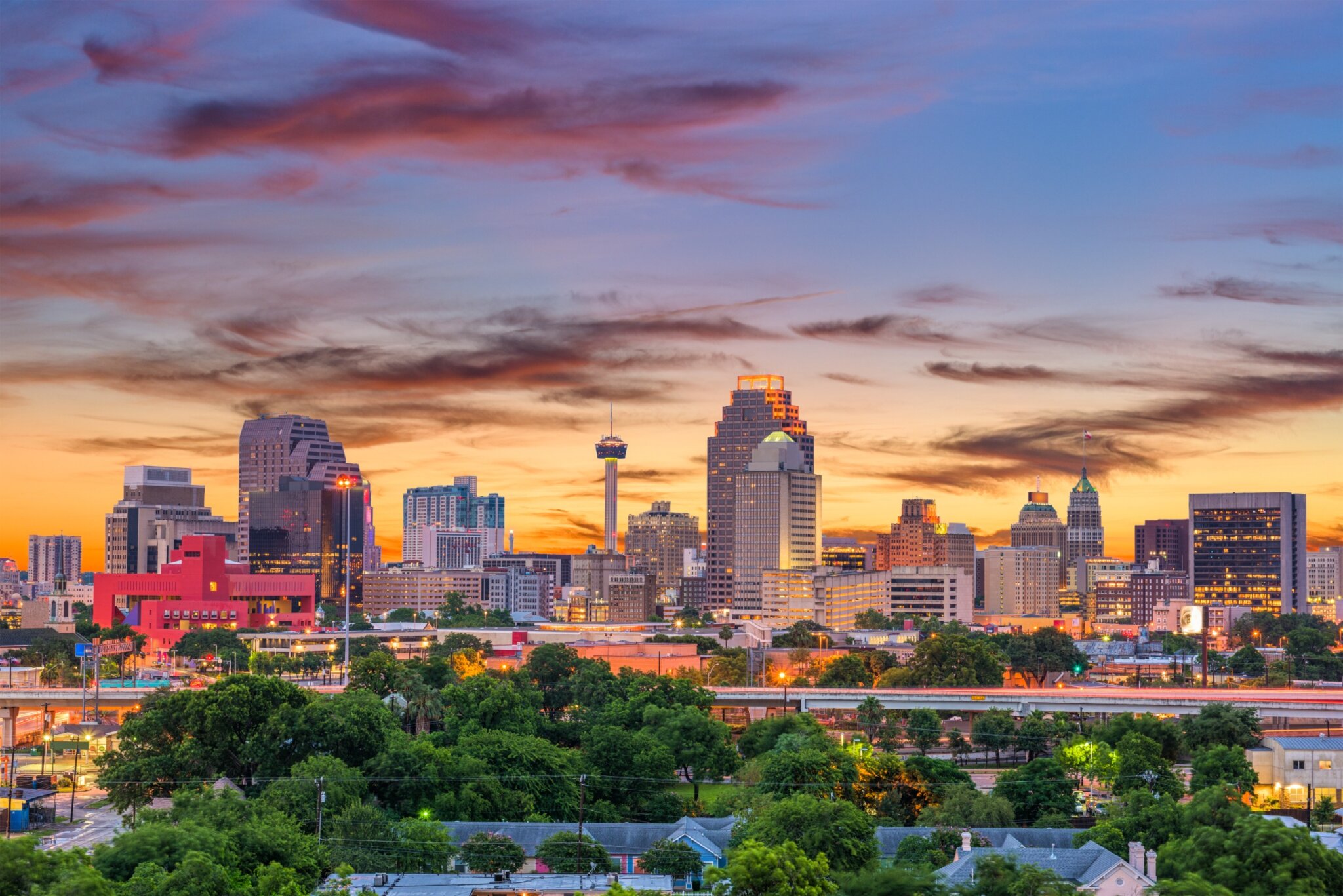 Vista panorámica de San Antonio, Texas